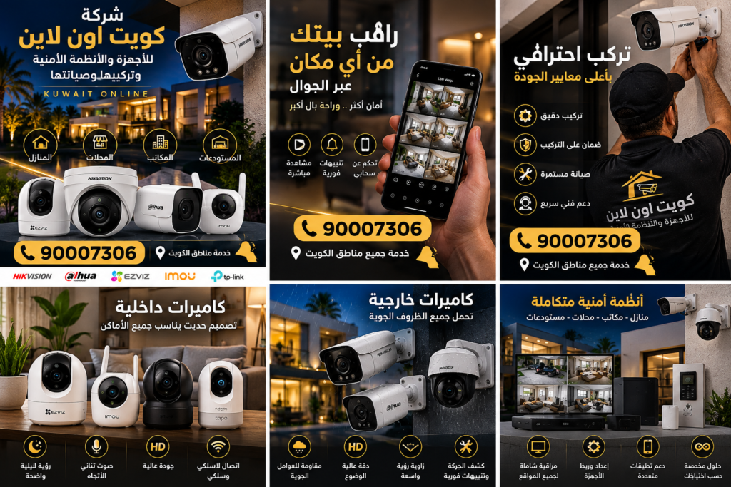 كويت أون لاين للأنظمة الأمنية وتركيب كاميرات المراقبة في الكويت